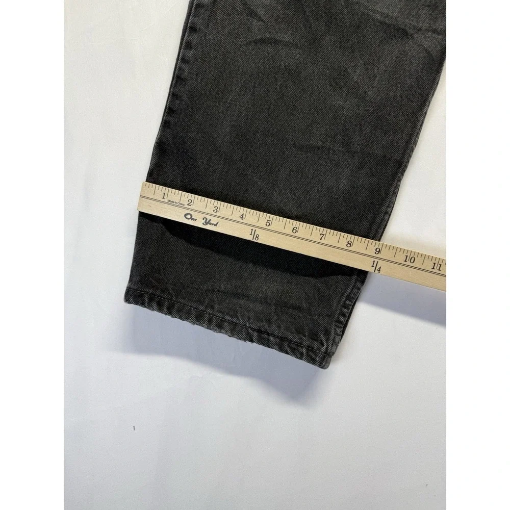 Levis 550 Black denim Jeans‎ Mens 38x30 Relaxed fit Distressed Fray Casual Pant